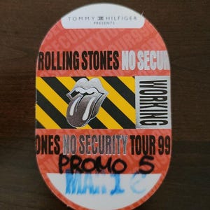 Rolling Stones 1999 Crew Lot Access Pass-Konzertkarte
