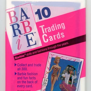 1990 Mattel Barbie Jumbo Sammelkarten-Pack (10 Karten)