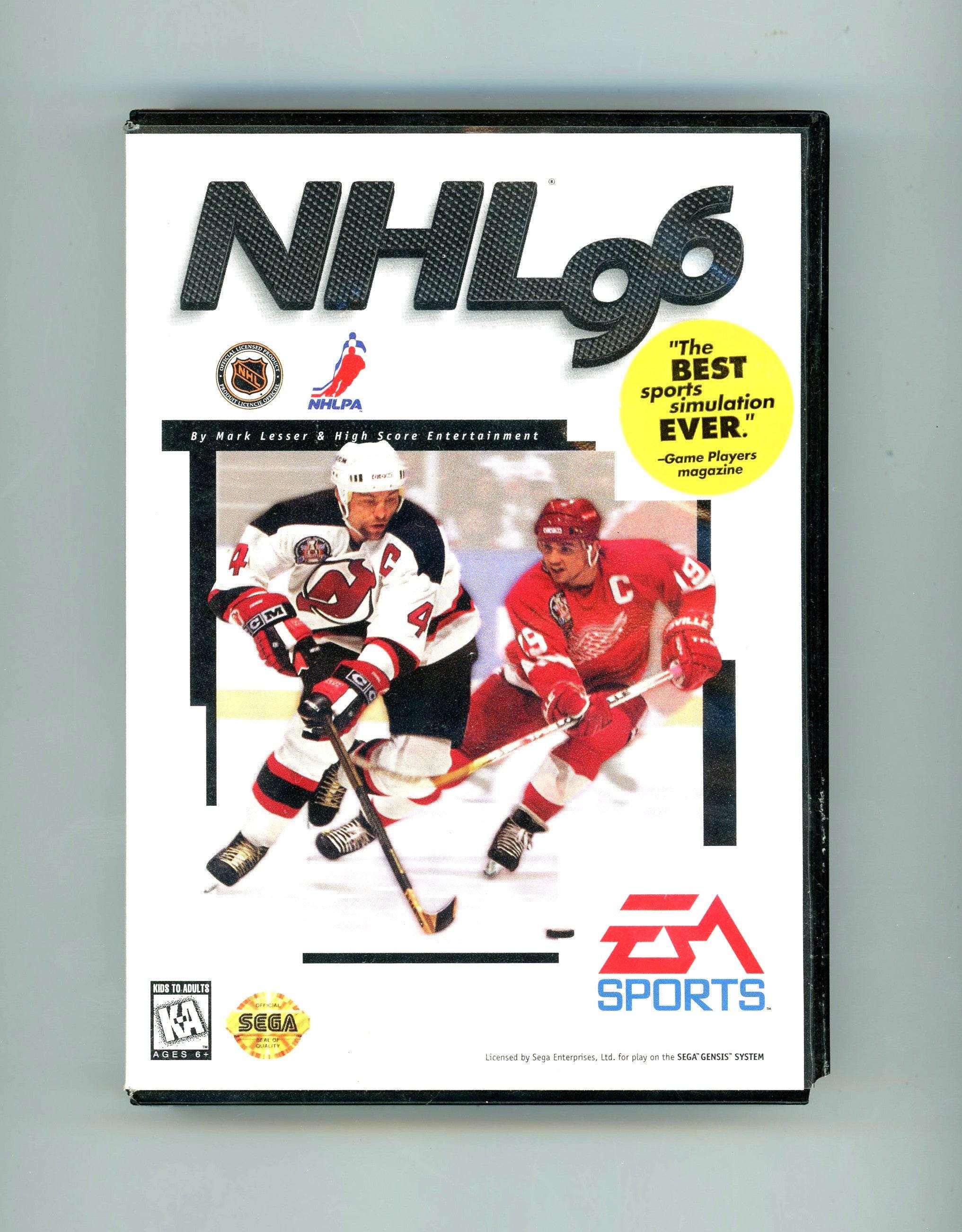 1995 EA Sports NHL Hockey '96 Sega Genesis Video Game Cartridge