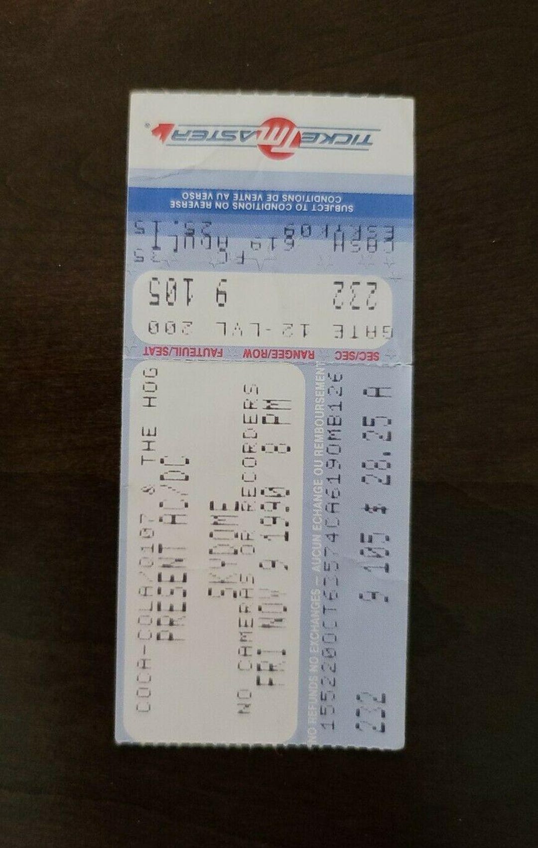 AC/DC 1990, Toronto Skydome Original Concert Ticket Stub - Etsy