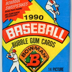 Pack de cire de baseball Bowman MLB 1990 (14 cartes)