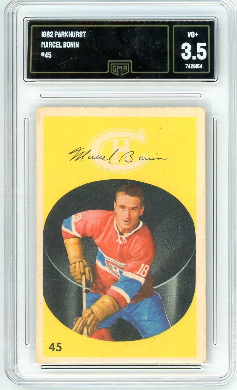 1962 Parkhurst Marcel Bonin Graded Card #45 GMA 3.5 image 1