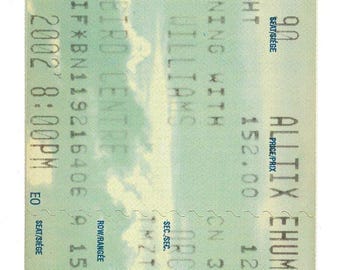 An Evening with Robin Williams Vintage Ticket Hummingbird Centre (Toronto, 2002)
