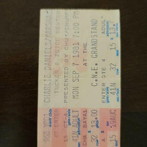 Charlie Daniels 1981, Toronto CNE Stadion Original Konzertkarte Stub