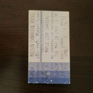 Robert Plant 1988, Toronto Maple Leaf Gardens Original-Konzertkarte Stummel