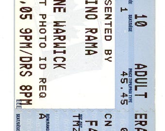 Dionne Warwick Concert Ticket Stub Casino Rama (Orillia, 2005)