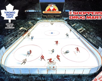 1986/87 Toronto Maple Leafs Shoppers Drug Mart Official Calendar 12" x 9.5"