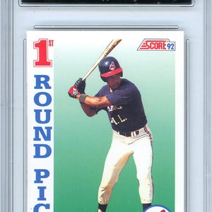 Puntuación de 1992 Manny Ramírez Tarjeta de novato calificada #800 GMA 9