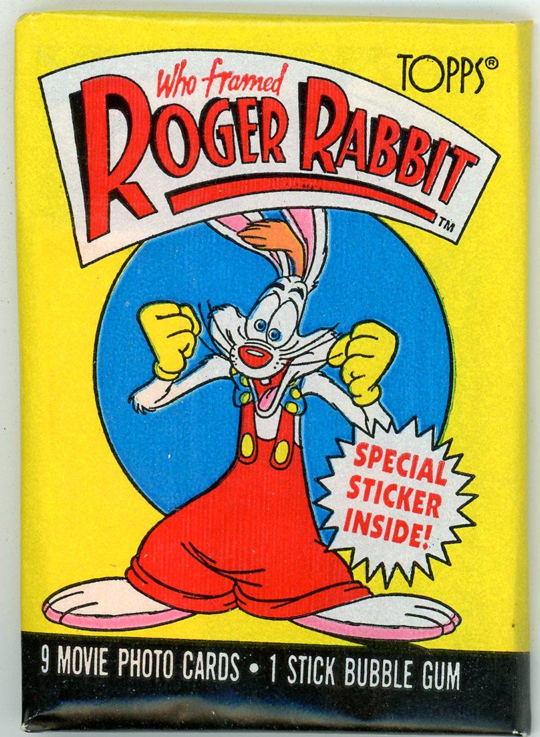 1987 Topps Who Framed Roger Rabbit? Movie Trading Card Pack (9 Cards ...