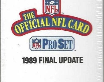 Juego completo de fábrica de la actualización final de la NFL Pro Set 1989 (21 tarjetas) Sellado