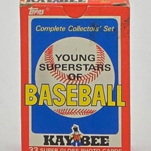 1986 Topps Kaybee Young Superstars of Baseball Cards Set de collection complet (33 cartes)
