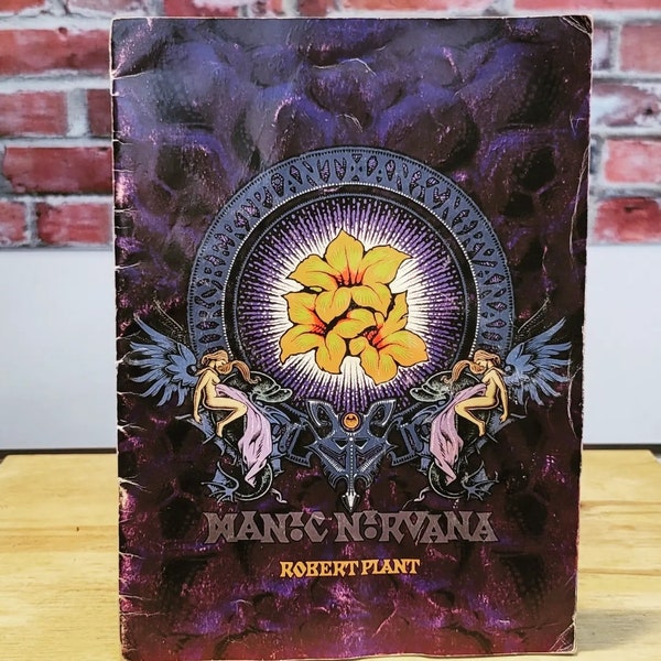 1990 Libro de gira del programa de conciertos Manic Nirvana de Robert Plant