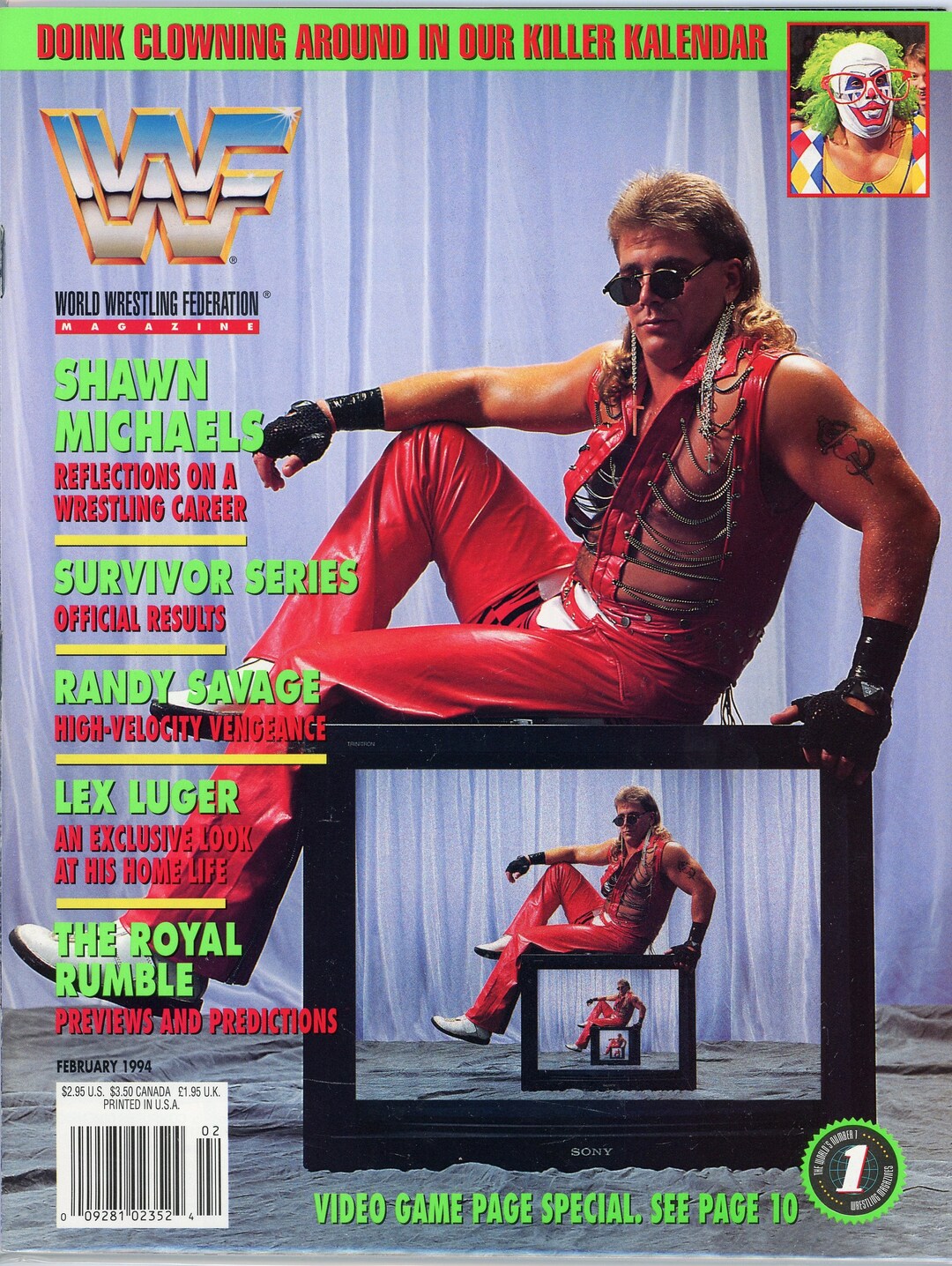 Original WWF WWE Wrestling Magazine february 1994 Shawn Etsy