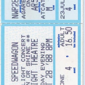 REO Speedwagon Vintage Konzertkarte Starlight Theater (Kansas City, 1988)