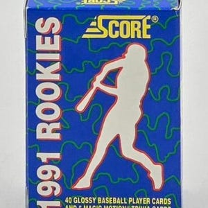 Caja de tarjetas de béisbol de novatos de la MLB de 1991 (45 tarjetas)