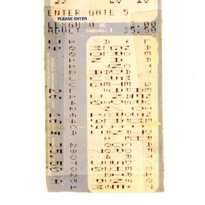 AeroSmith Vintage Konzertkarte Stub CNE Tribüne (Toronto, 1993)