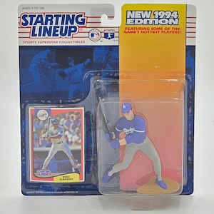 Composition de départ Kenner MLB 1994 Figurine et carte Eric Karros Dodgers de Los Angeles
