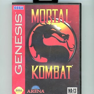 1992年 モータルコンバット セガジェネシス ビデオゲームカートリッジ 箱入り