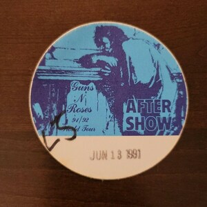 Guns N Roses GNR 1991, Philadelphia Original Konzert After Show Ticket Pass