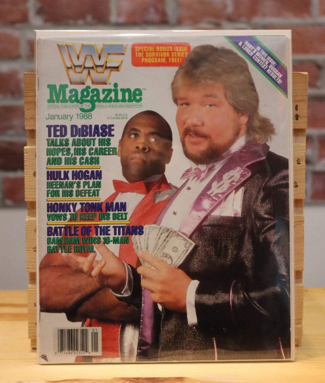 Original WWF WWE Vintage Wrestling Magazine Ted Dibiase/virgil january