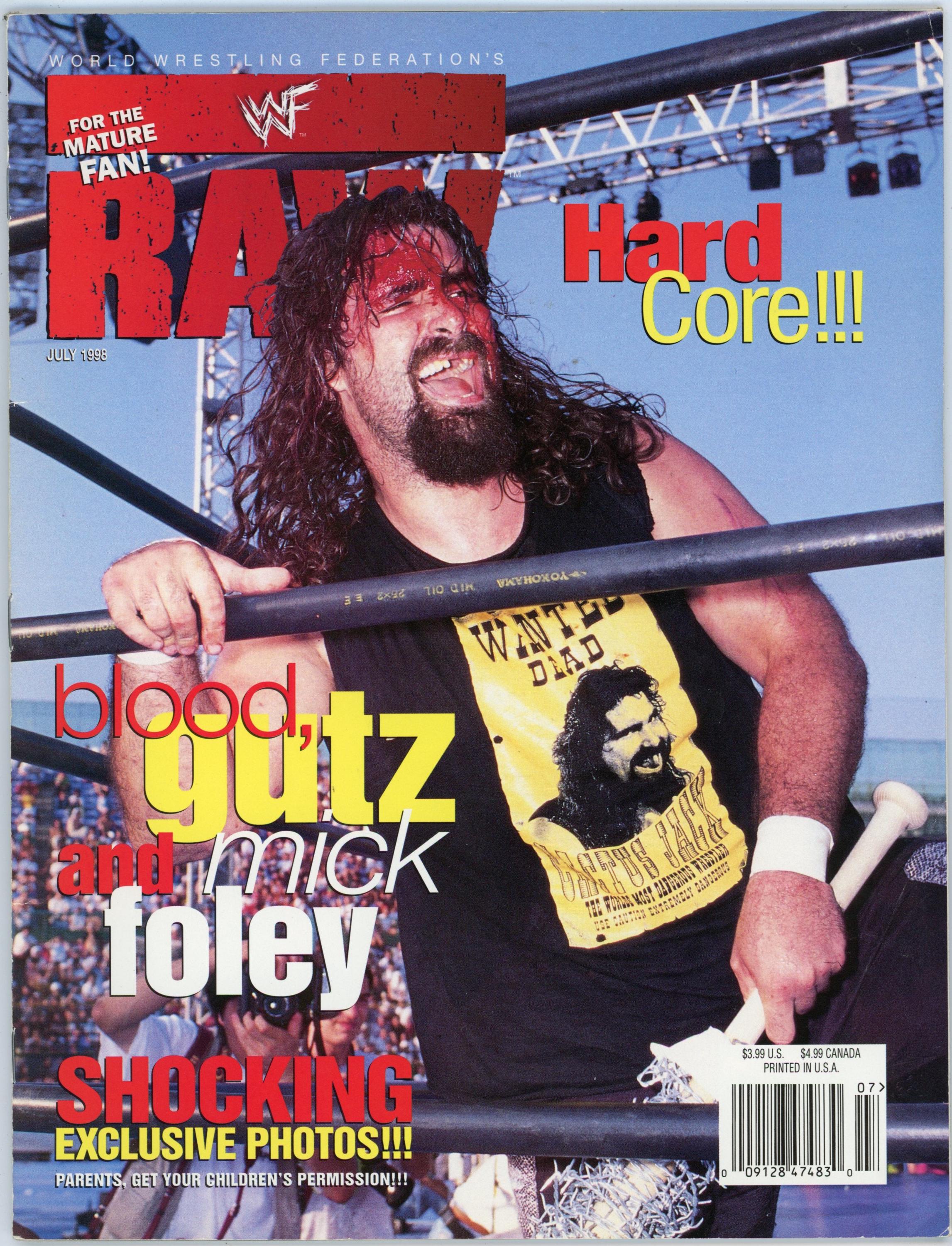 WWF WWE Rawレスリングマガジン（1998年7月号）ミック・フォーリーの