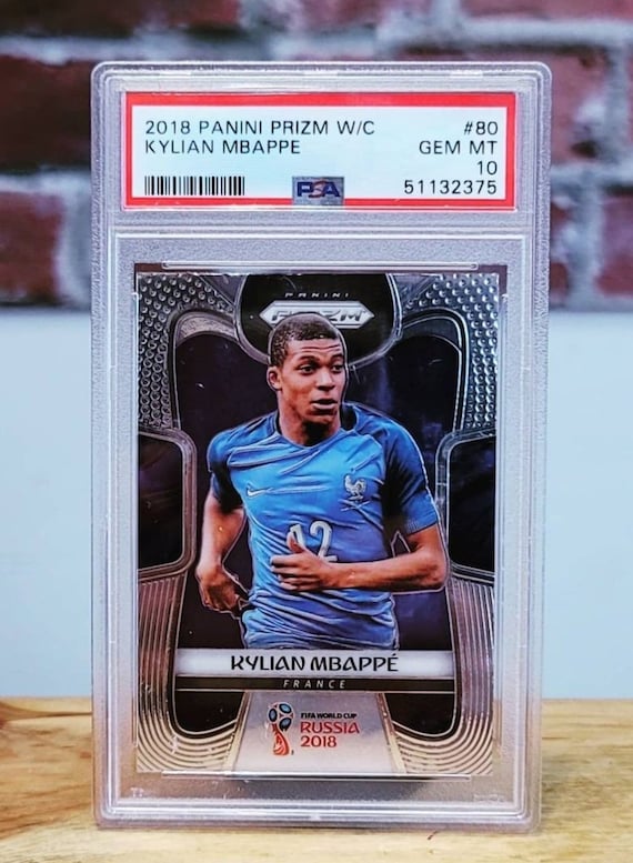 2018 Panini Prizm World Cup Kylian Mbappe Soccer Rookie Card PSA 10