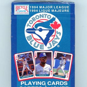 Coleção de esportes de bicicleta de 1994, cartas de baralho lacradas do MLB Toronto Blue Jays