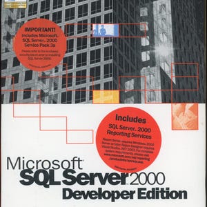Microsoft SQL Server 2000 Developer Edition Sealed Complete in Box Vintage Computer Software