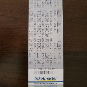 Rolling Stones "SarsStock" 2003, Downsview Park Original Konzertkarte Unbenutzt