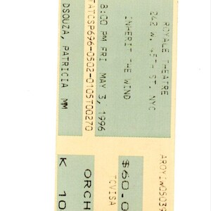 Original Inherit The Wind Vintage Konzertkarte Stub Royale Theater (New York, 1996)