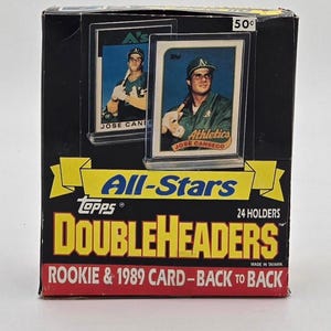 Boîte de cire pour cartes de baseball à double en-tête Topps All-Stars 1989 (pièces de 24)