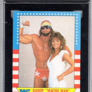 Karta rankingowa WWF Randy'ego „Macho Mana” Savage'a i Elizabeth z 1987 roku, nr 7, KSA 8,5