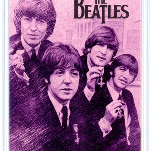 Échantillon de carte artistique des Beatles - Rose