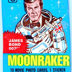 1979 Topps James Bond Moonraker Film Trading Photo Cards Wax Pack