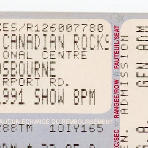 Ozzy Osbourne Konzertkarte International Center (Mississauga, 1991)