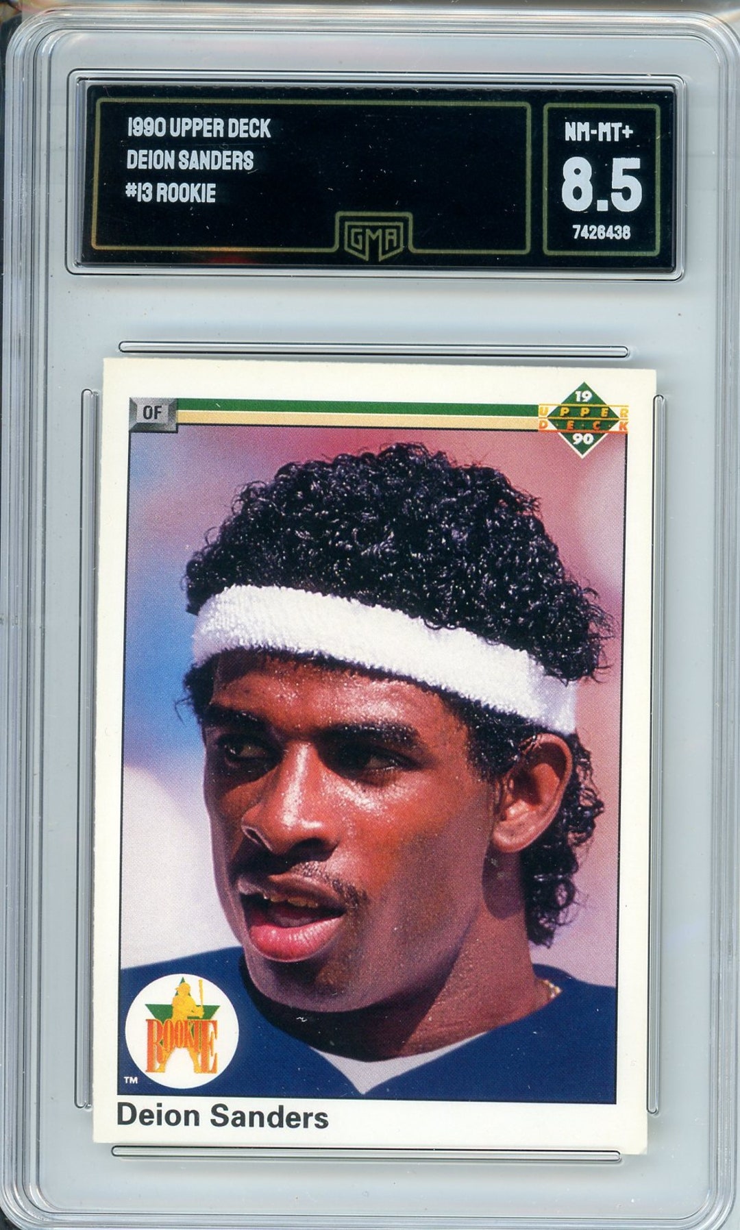 1990 Upper Deck Deion Sanders 13 Graded Rookie Card GMA 8.5 Etsy