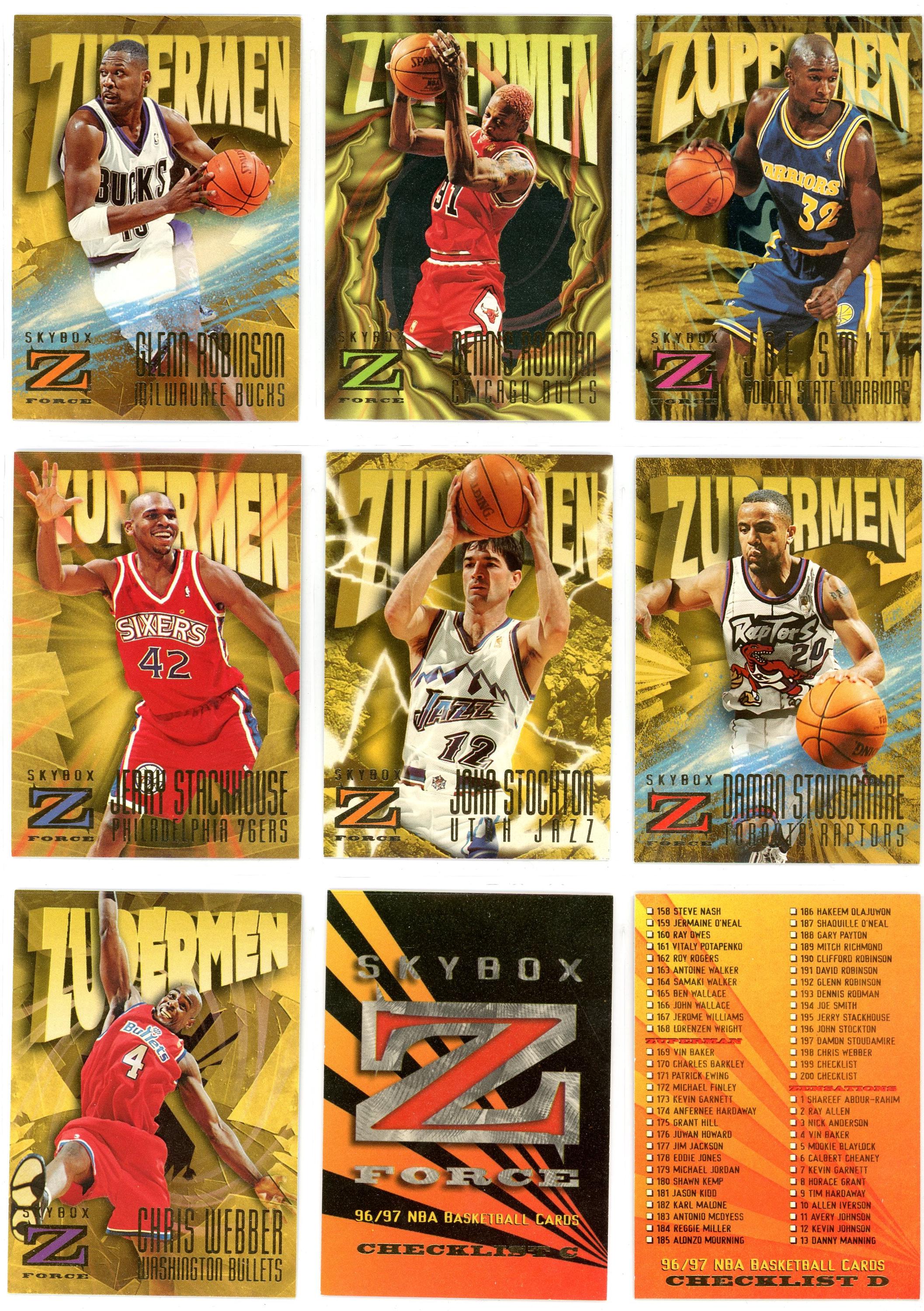 NBA 96-97 EX-2000 レギュラーカード7枚セット③ 1996-97 Skybox EX 2000 #30 Kobe Bryant Rookie Card Lakers