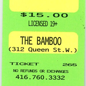 Blackalicious Vintage Konzertkarte The Bamboo (Toronto, 2002)