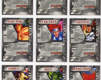 1995 Fleer Marvel Metal Complete Trading Card Set (138 Cards) +