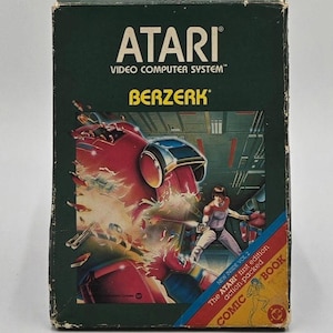 1980 Atari Berzerk Video Game Cartridge In Box