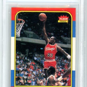 1986/87 Fleer Michael Jordan Graded Rookie Karte #57 BGS 9 Incredible Eye Appeal