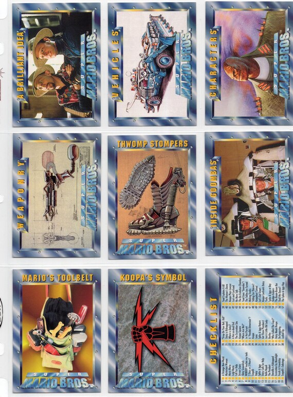 1993 Skybox Super Mario Bros Movie Complete Trading Card Set (100