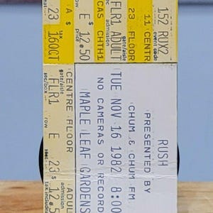 RUSH 1982 Maple Leaf Gardens Toronto Original Vintage Konzertkarte Stummel