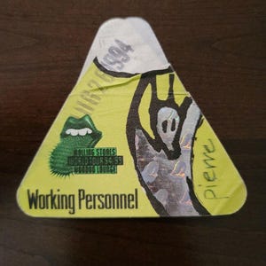 Rolling Stones 1994 Crew Lot Access Pass Konzertkarte