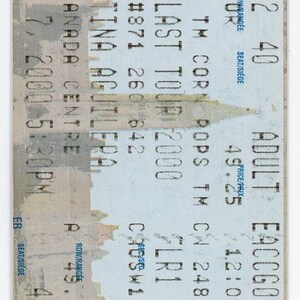 Christina Aguilera Vintage Konzertkarte Stub Air Canada Center (Toronto, 2000)