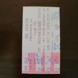 Joe Jackson 1979, Toronto International Center Original Konzertkarte Stub