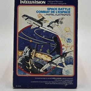1979 Mattel Electronics Space Battle Intellivision Video Game Cartridge In Box