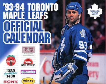 1993/94 Toronto Maple Leafs Official Vintage Calendar 11" x 9.5" Doug Gilmour Cover