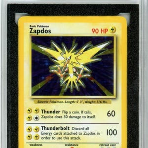1999 Pokemon Zapdos Holographic #16 Graded Card KSA 8,5 afbeelding 1