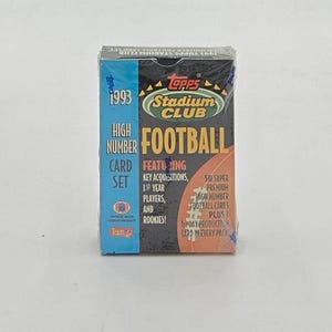 Jeu de cartes de football numéro élevé 1993 Topps Stadium Club (50 cartes)